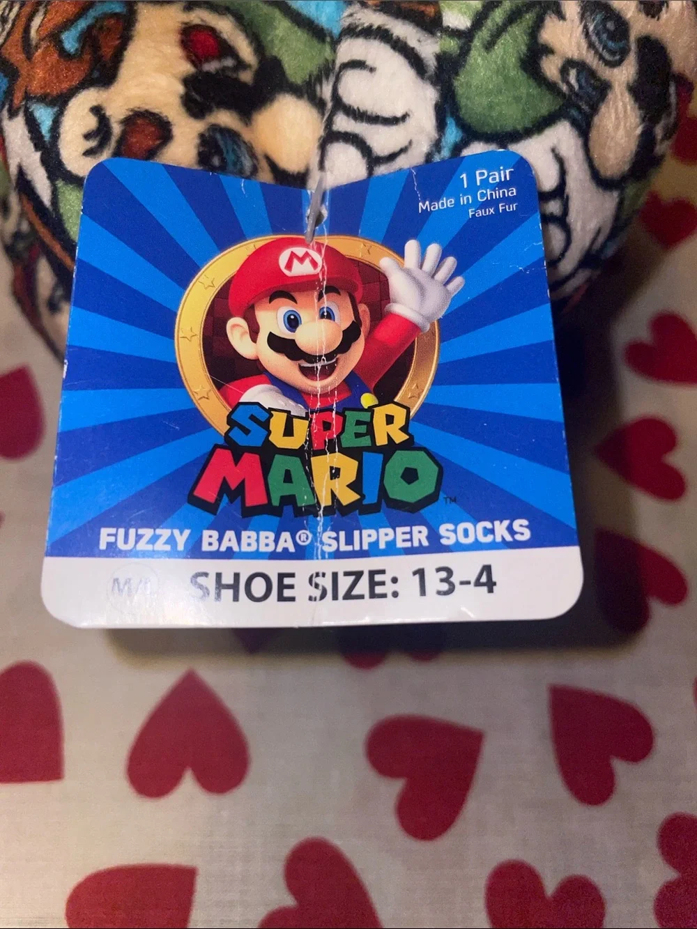 Super soft multi color super Mario slippers (13-4)(nwt)